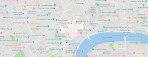 Covent Garden on a Google Map