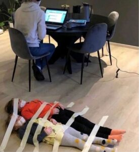 Image of Remote Worker with Childcare Responsibilities