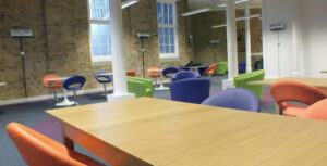 Coworking desks at BizSpace's Shakespeare Business Centre