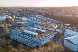 An aerial view of BizSpace Gateshead Design Works office property