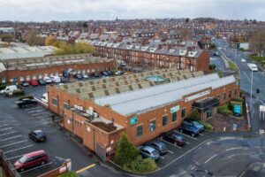 Aerial view of the BizSpace Leeds office property
