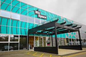 The entrance the BizSpace Milton Keynes office property