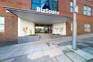 The entrance of the BizSpace Nottingham Park Row office property