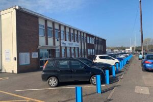 The exterior of the BizSpace Willenhall office property and car park