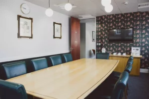 A boardroom that can hired at 180 Piccadilly