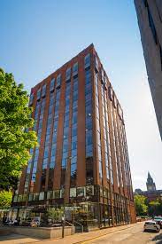 The exterior of the Bruntwood Centurion House building on Deansgate in Manchester