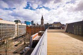 The roof terrace of Bruntwood's Cotton House office building in Manchester