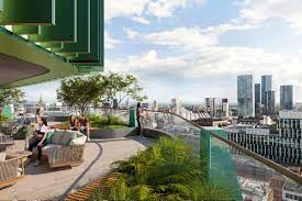 The roof terrace of the Bruntwood The Alberton building in Manchester