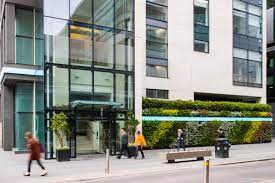 The exterior of the Bruntwood The Exchange office and coworking building in Manchester
