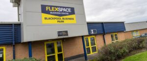 The entrance of Flexspace at Blackpool Business Park