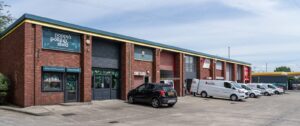 Exterior of a business unit at Flexspace Leeds Burley Court