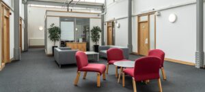 A breakout space at Flexspace Leeds Burley Hill
