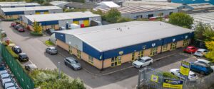 Aerial shot of Flexspace West Bromwich