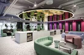 The reception area at Huckletree Liverpool Street office space and coworking hub
