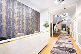 The reception area at Landmark's Devonshire Street office space in Marylebone