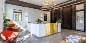 The reception area of Landmark's offices on Piccadilly in Mayfair