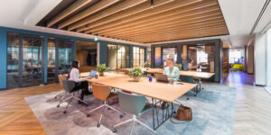 An internal shot of the Landmark flexible workspace on Portman Street