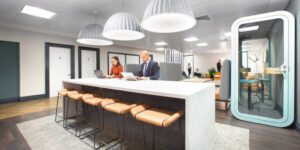 A coworking space at the Landmark No.1 Royal Exchange serviced offices