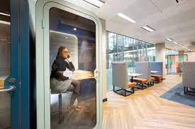 An office pod at the Landmark serviced offices on Cannon Street