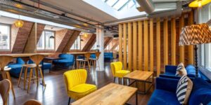 A coworking lounge at Landmark's Regent Street offices