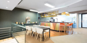 An internal shot of Landmark's flex space on Newman Street in Fitzrovia