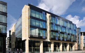 The exterior of Landmark's serviced office building at Exchange Place in Edinburgh