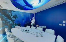 The underwater themed meeting room at OSiT Blackfriars serviced offices
