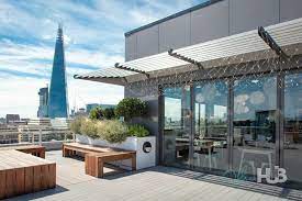 The roof terrace at OSiT Monument serviced offices