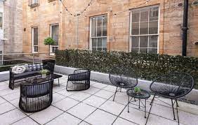 The terrace at Orega's Glasgow office on St Vincent Street