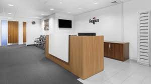 The reception of the serviced office spaces at 79 College Road in Harrow