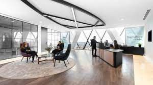 A view from inside the Regus office space in The Gherkin 
