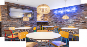 A coworking lounge at TBWC's 23 Southampton Place in Holborn 