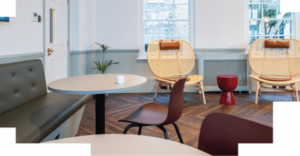 A shot of a lounge area at TBWC's Chancery Lane office on John Street