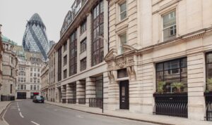 An external shot of 3 Lloyds Avenue in the City of London