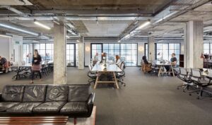 Shot of workspace at Henry Wood House near Oxford Circus