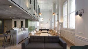Coworking lounge at 50 Liverpool Street