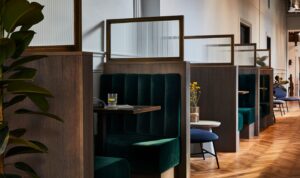 Work booths at Melcombe Place in Marylebone