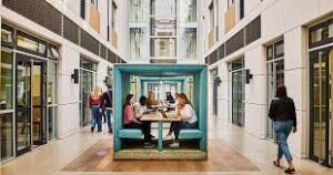 A meeting pod at Workspace's The Lightbulb in Wandsworth