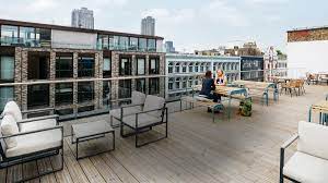 The roof terrace at The Space 41 Old Street office building