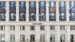 External shot of WeWork's 12 Moorgate building