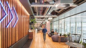 Internal shot of WeWork's Spinningfields building in Manchester