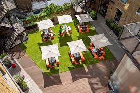 The terrace at Workspace's Clerkenwell Works property