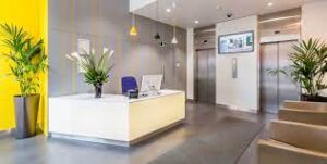 The reception area at BE Offices at 83 Victoria Street, London, SW1H 0HW