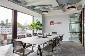 A meeting room at the Bespoke Managed Office Space for Red Nucleus by Kitt Offices