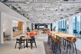 Break-out spaces at Convene, 22 ‘TwentyTwo’ Bishopsgate, London EC2N