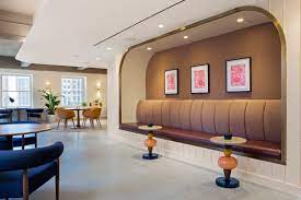 A breakout space at the Convene, 75 Rockefeller Plaza, New York, NY 10019 meeting space building