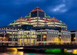 An external shot of the Element 78 office property at George's Quay in Dublin at night 