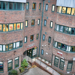 An aerial shot of Ethical Property Hastings House, Fitzalan Place, Cardiff CF24 0BL