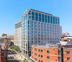 An external shot of Industrious at St. Peter's Square in Manchester M1