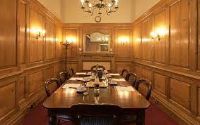 A panelled meeting room with chandelier at LentaSpace Bank - Token House, City of London, EC2R 7AS